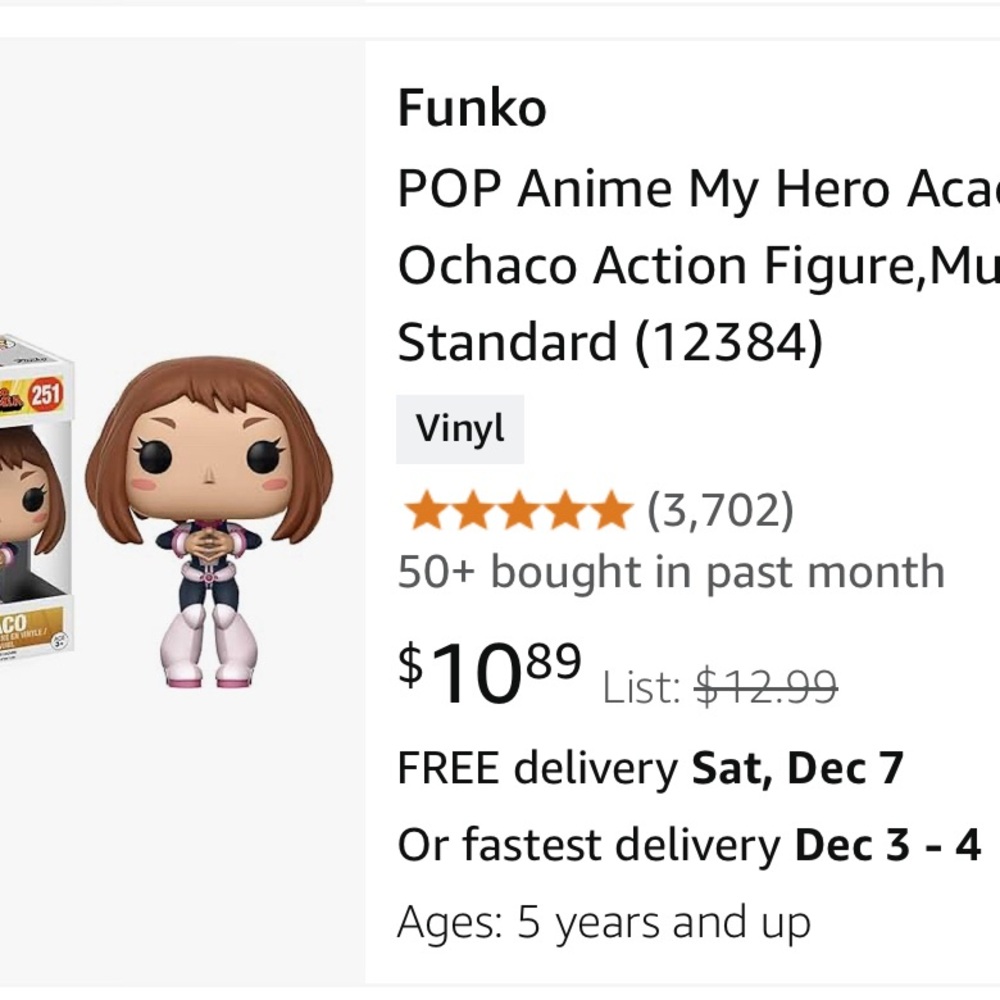 Funko Pop! Animation Ochaco 251 from My Hero Academia - Picture 4 of 4